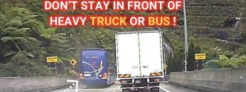 Mountain Driving Tips – Dont Stay in Front of Heavy Truck or Bus! | DashCam Lessons Ep2