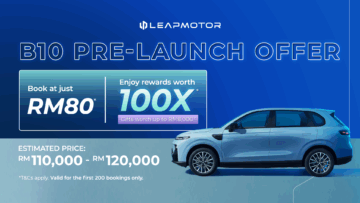 The all-new electric Leapmotor B10 now open for booking from RM110k to RM120k with pre-launch offers.